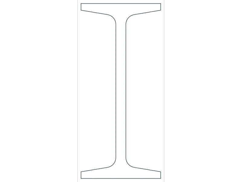S12X50 Steel Section CAD block — line drawing preview of the DWG file