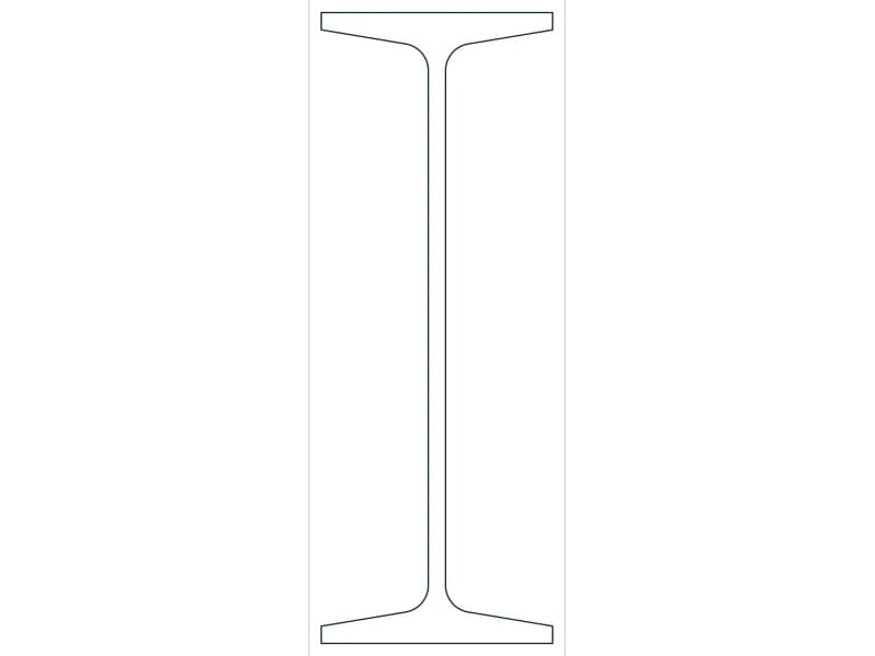 S15X42.9 Steel Section CAD block — line drawing preview of the DWG file