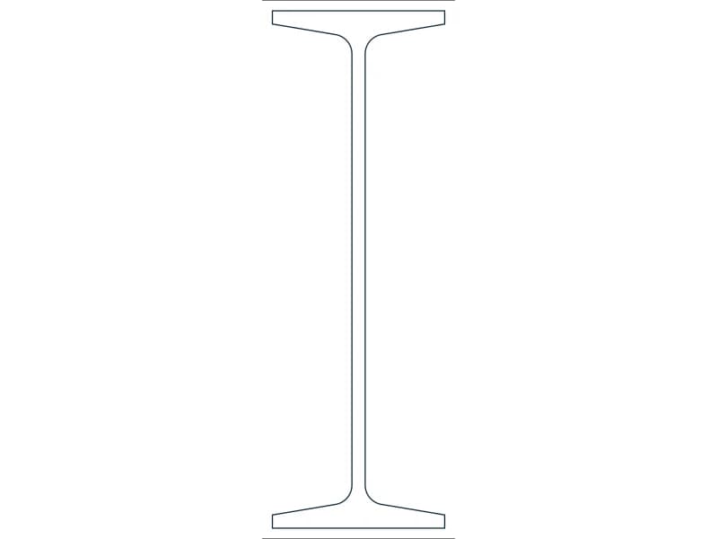 S18X54.7 Steel Section CAD block — line drawing preview of the DWG file
