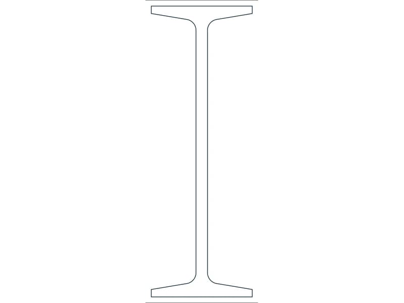 S18X70 Steel Section CAD block — line drawing preview of the DWG file
