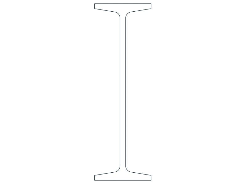 S20X75 Steel Section CAD block — line drawing preview of the DWG file