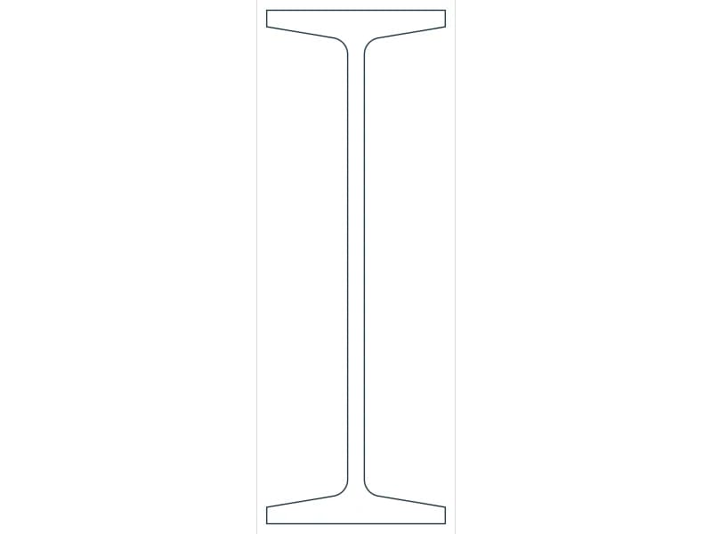 S20X86 Steel Section CAD block — line drawing preview of the DWG file