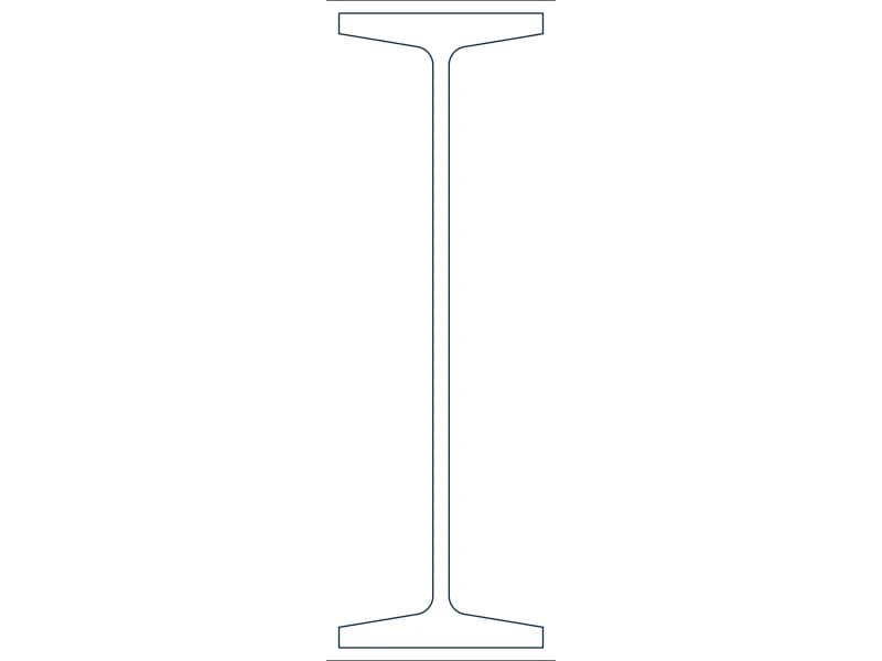 S24X106 Steel Section CAD block — line drawing preview of the DWG file
