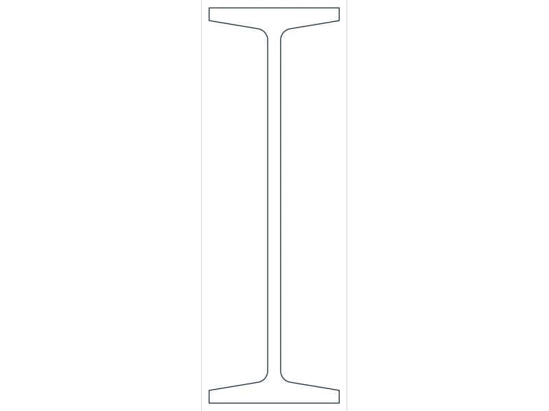 S24X121 Steel Section CAD block — line drawing preview of the DWG file