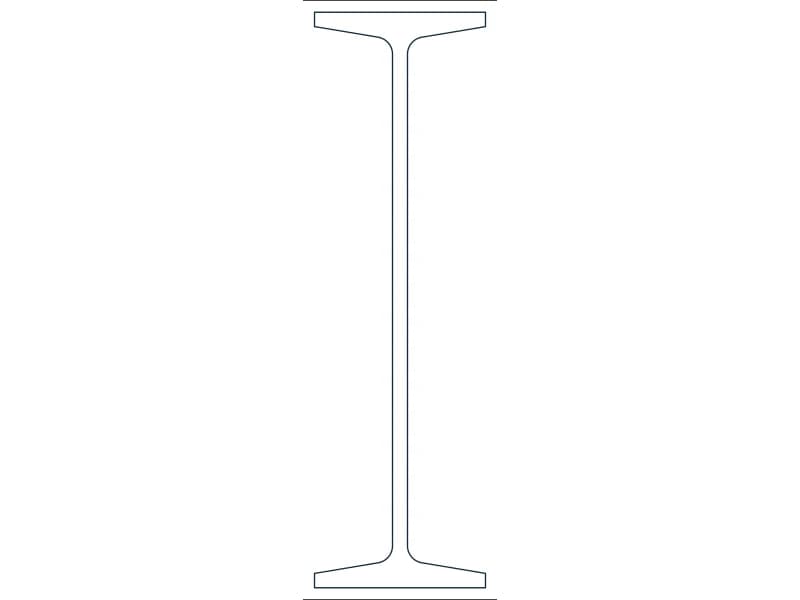 S24X90 Steel Section CAD block — line drawing preview of the DWG file