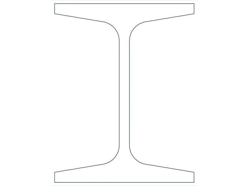 S3X5.7 Steel Section CAD block — line drawing preview of the DWG file