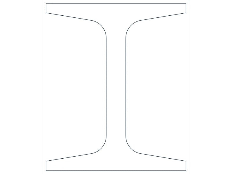 S3X7.5 Steel Section CAD block — line drawing preview of the DWG file