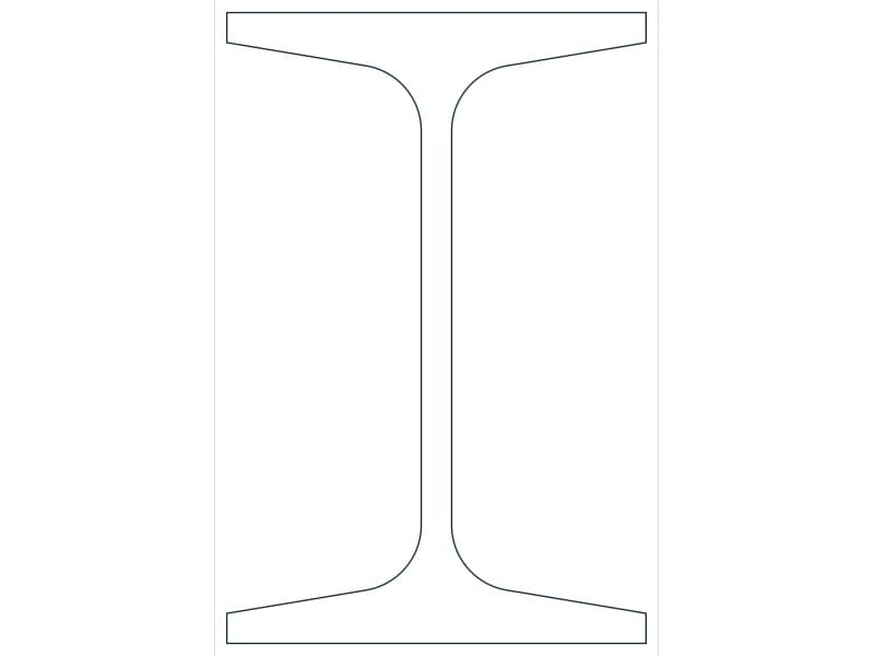 S4X7.7 Steel Section CAD block — line drawing preview of the DWG file