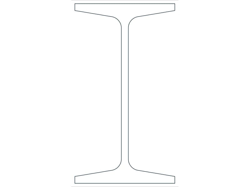 S6X12.5 Steel Section CAD block — line drawing preview of the DWG file
