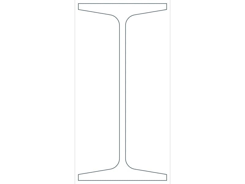 S8X18.4 Steel Section CAD block — line drawing preview of the DWG file