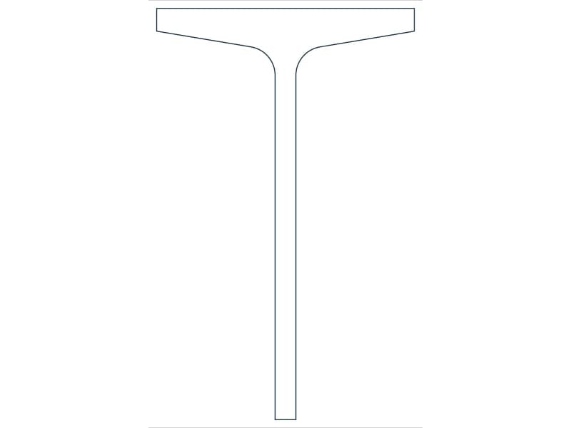 ST10X33 Steel Section CAD block — line drawing preview of the DWG file