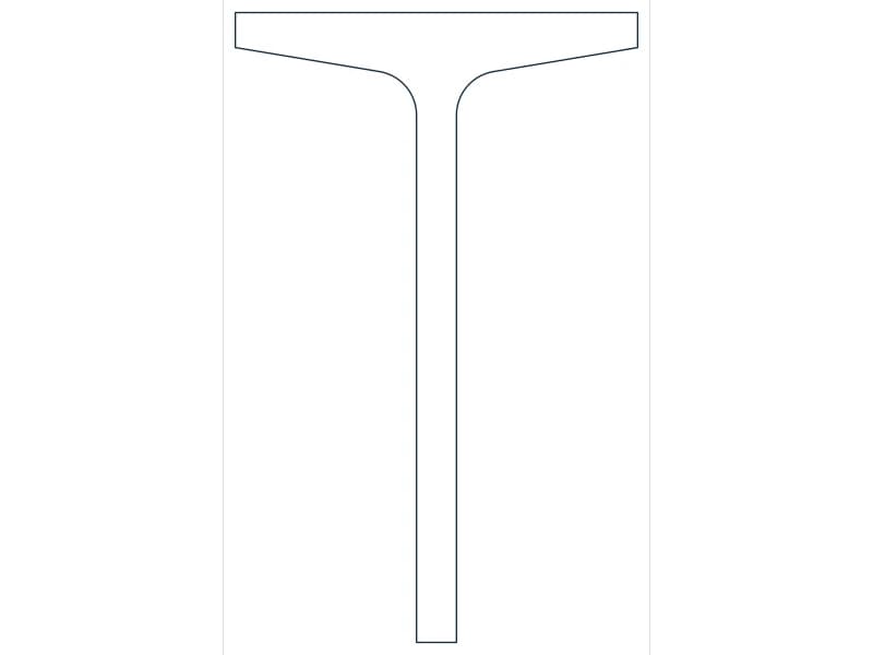 ST10X37.5 Steel Section CAD block — line drawing preview of the DWG file