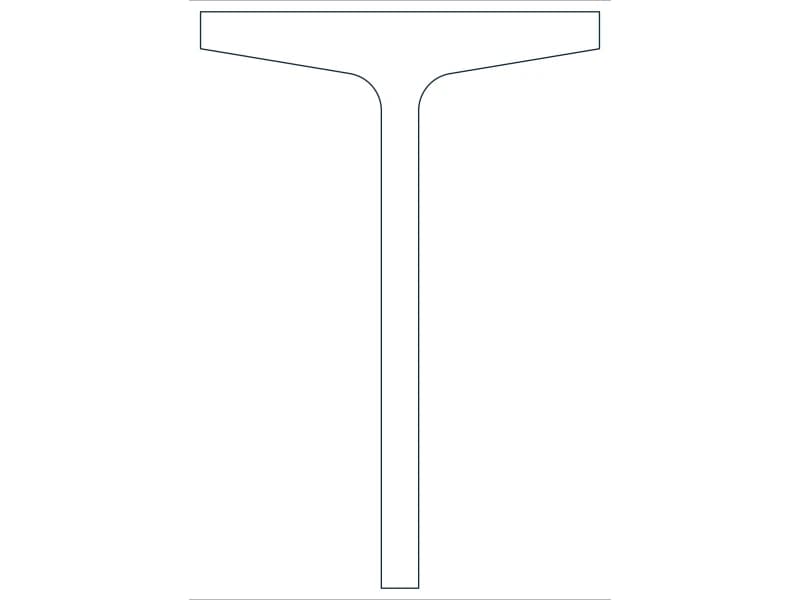 ST10X43 Steel Section CAD block — line drawing preview of the DWG file