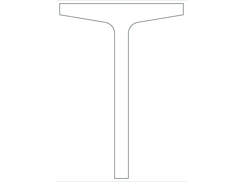 ST10X48 Steel Section CAD block — line drawing preview of the DWG file
