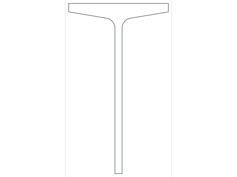 ST12X40 Steel Section CAD block — line drawing preview of the DWG file
