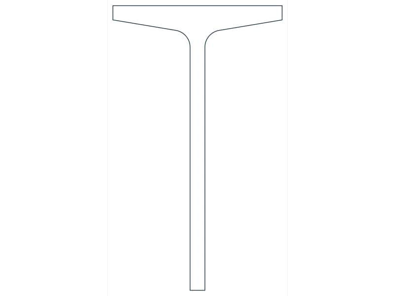 ST12X45 Steel Section CAD block — line drawing preview of the DWG file