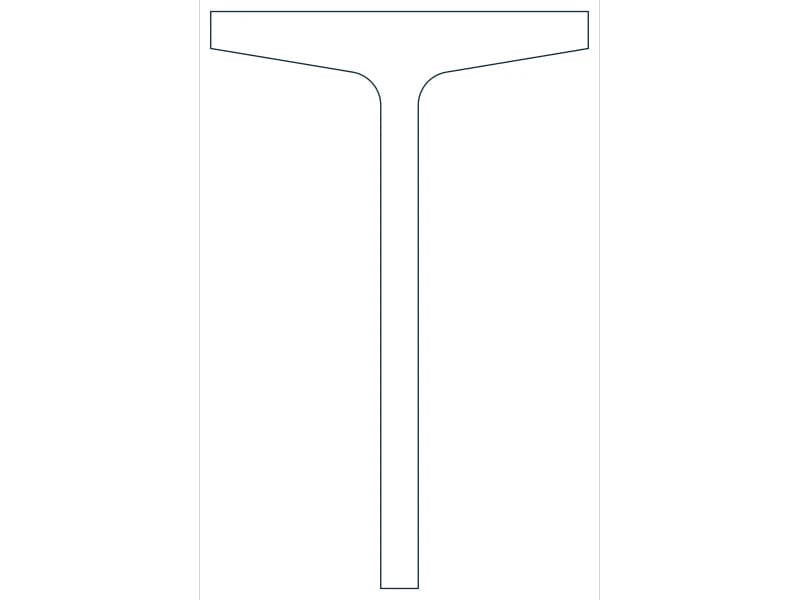 ST12X60.5 Steel Section CAD block — line drawing preview of the DWG file