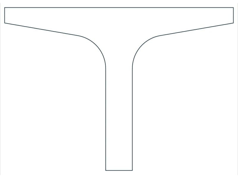 ST2X4.75 Steel Section CAD block — line drawing preview of the DWG file
