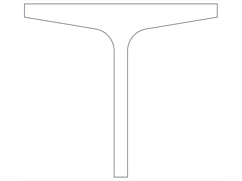 ST3X6.25 Steel Section CAD block — line drawing preview of the DWG file