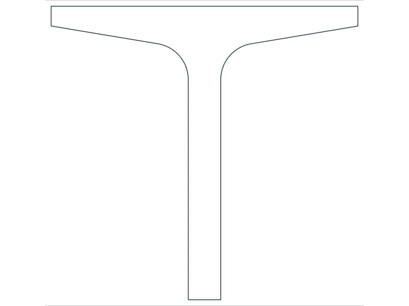 ST4X11.5 Steel Section CAD block — line drawing preview of the DWG file