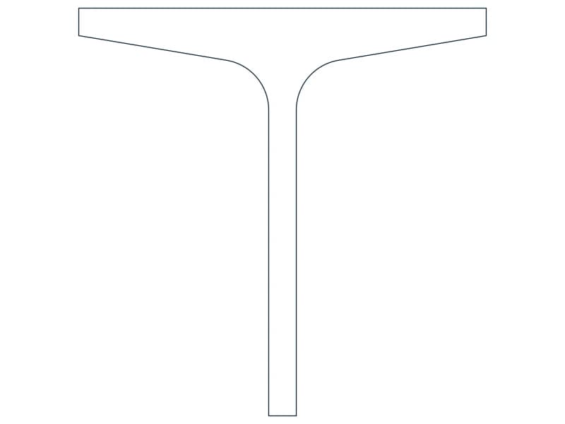 ST4X9.2 Steel Section CAD block — line drawing preview of the DWG file