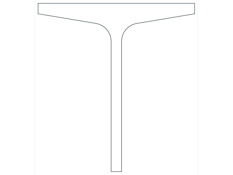 ST5X12.7 Steel Section CAD block — line drawing preview of the DWG file