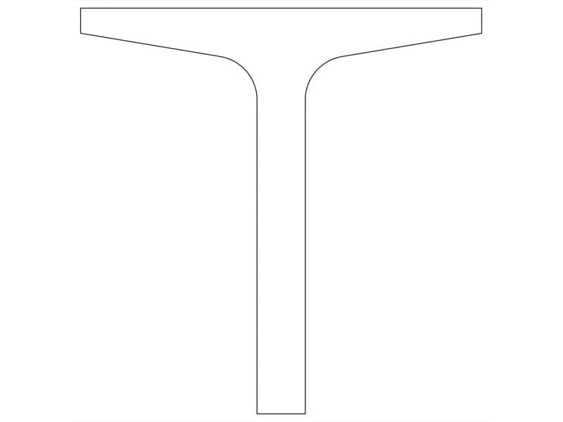 ST5X17.5 Steel Section CAD block — line drawing preview of the DWG file