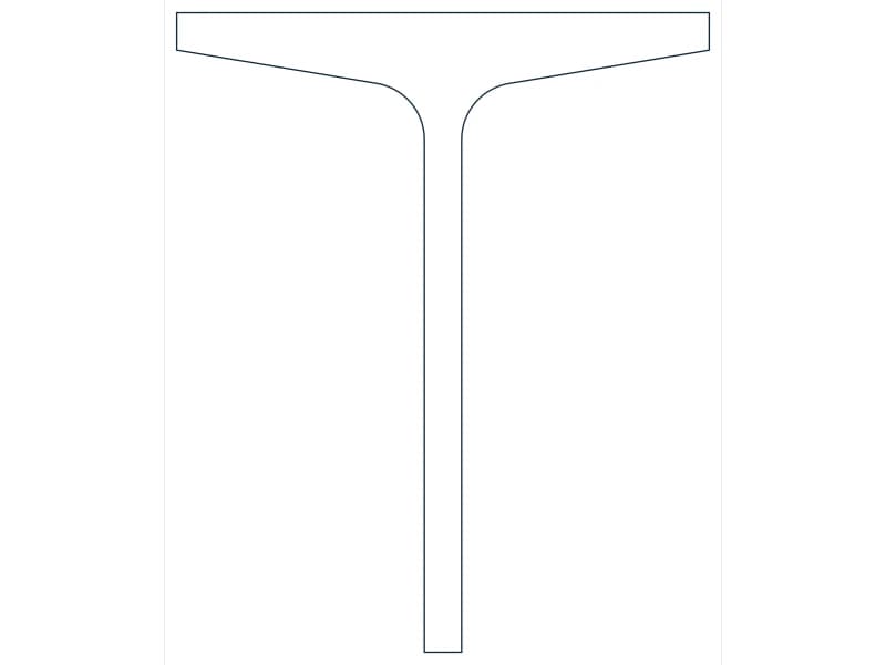 ST6X15.9 Steel Section CAD block — line drawing preview of the DWG file