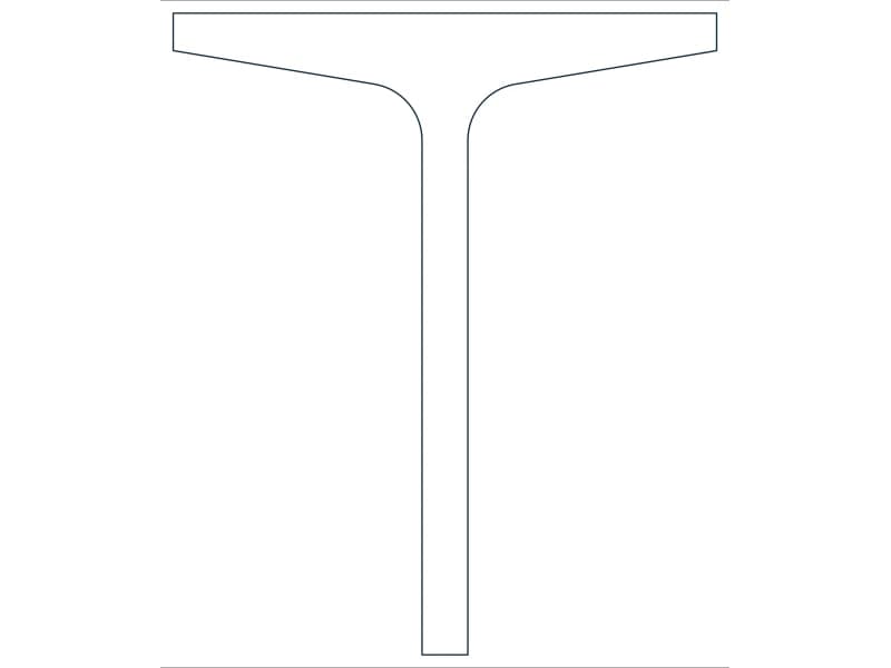 ST6X17.5 Steel Section CAD block — line drawing preview of the DWG file