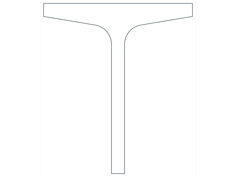 ST6X20.4 Steel Section CAD block — line drawing preview of the DWG file