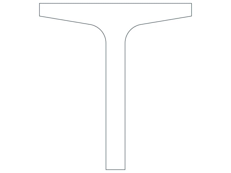 ST6X25 Steel Section CAD block — line drawing preview of the DWG file
