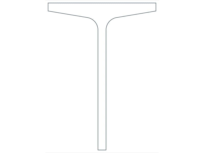 ST7.5X21.45 Steel Section CAD block — line drawing preview of the DWG file