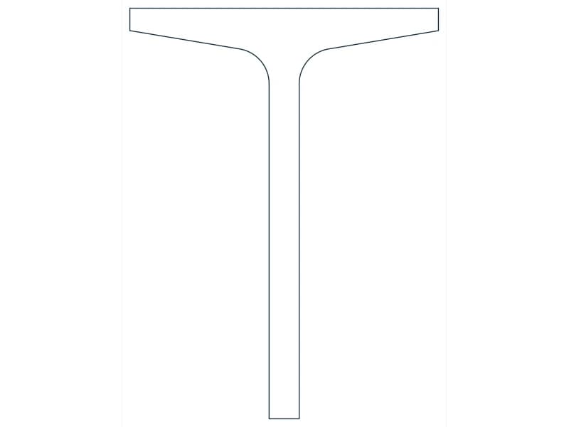 ST7.5X25 Steel Section CAD block — line drawing preview of the DWG file