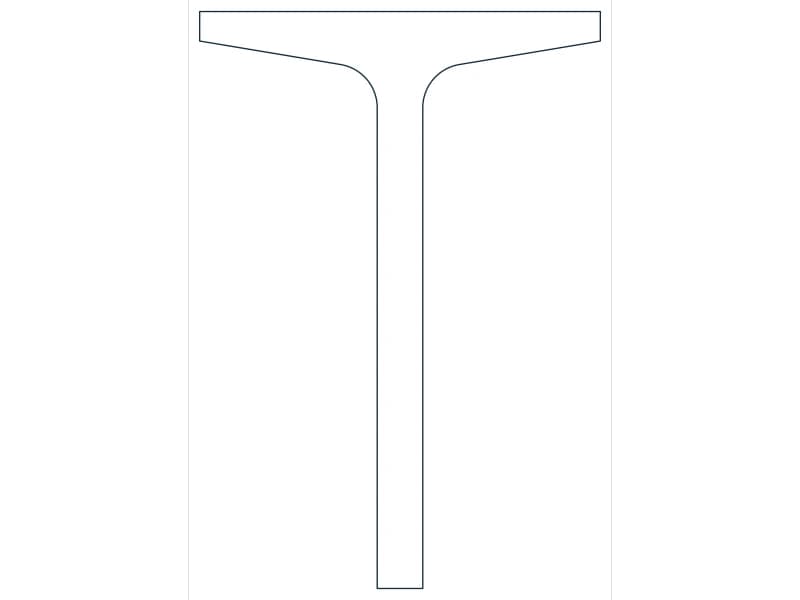 ST9X35 Steel Section CAD block — line drawing preview of the DWG file