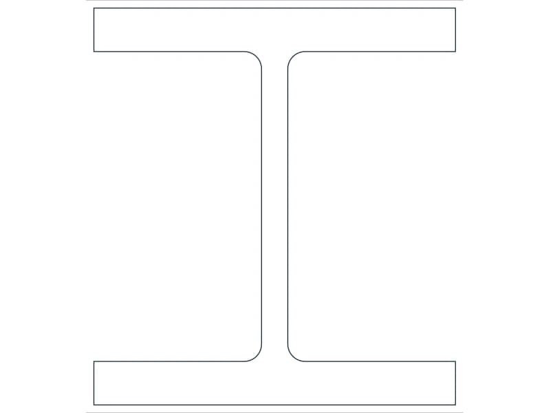 W10X112 Steel Section CAD block — line drawing preview of the DWG file