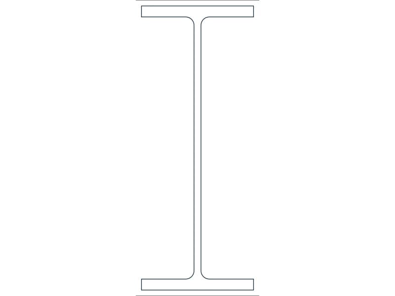 W10X19 Steel Section CAD block — line drawing preview of the DWG file