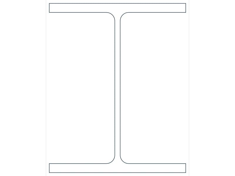 W10X39 Steel Section CAD block — line drawing preview of the DWG file