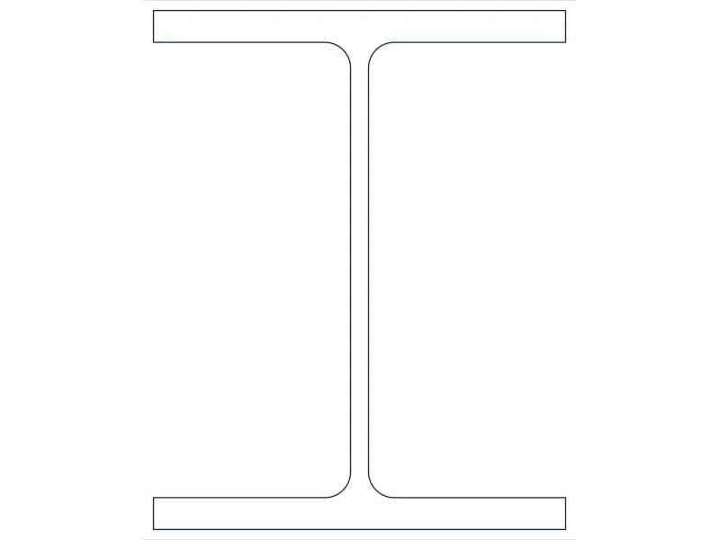 W10X45 Steel Section CAD block — line drawing preview of the DWG file