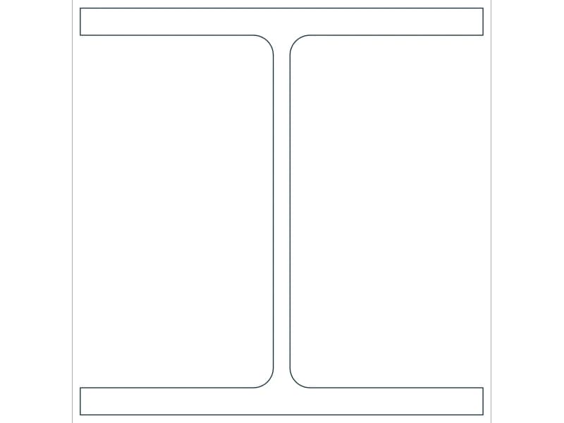 W10X60 Steel Section CAD block — line drawing preview of the DWG file