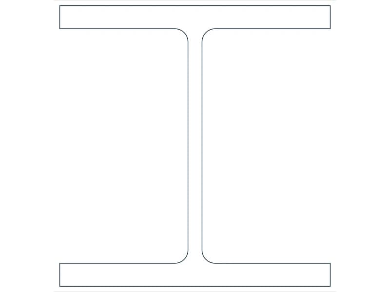 W10X77 Steel Section CAD block — line drawing preview of the DWG file