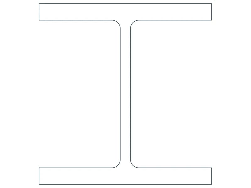 W10X88 Steel Section CAD block — line drawing preview of the DWG file