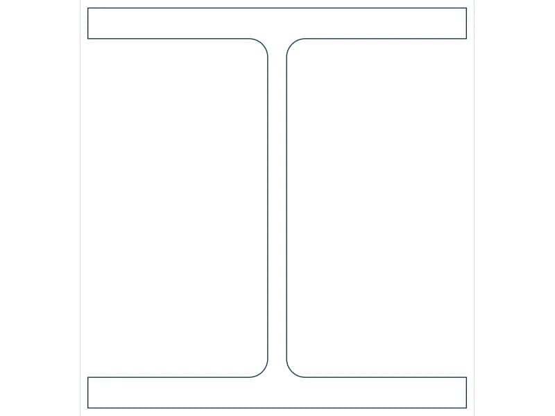 W12X106 Steel Section CAD block — line drawing preview of the DWG file