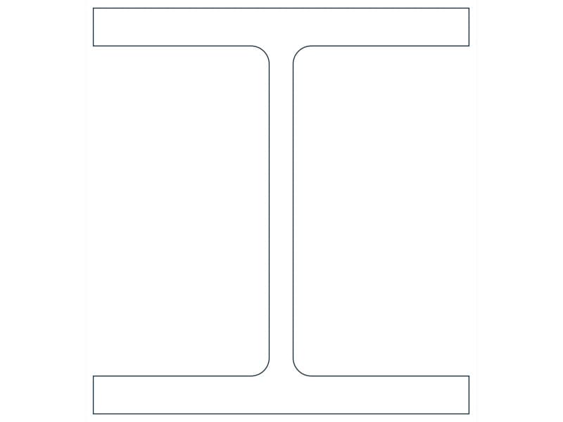 W12X136 Steel Section CAD block — line drawing preview of the DWG file