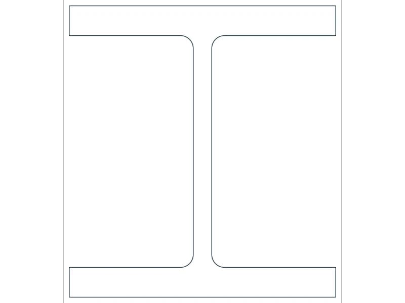 W12X152 Steel Section CAD block — line drawing preview of the DWG file
