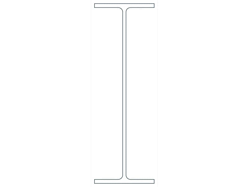 W12X16 Steel Section CAD block — line drawing preview of the DWG file