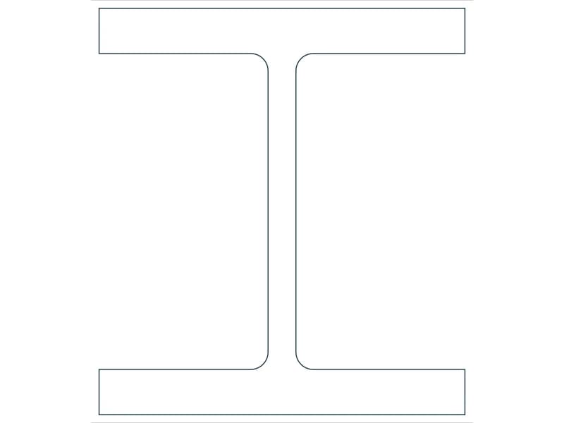 W12X170 Steel Section CAD block — line drawing preview of the DWG file