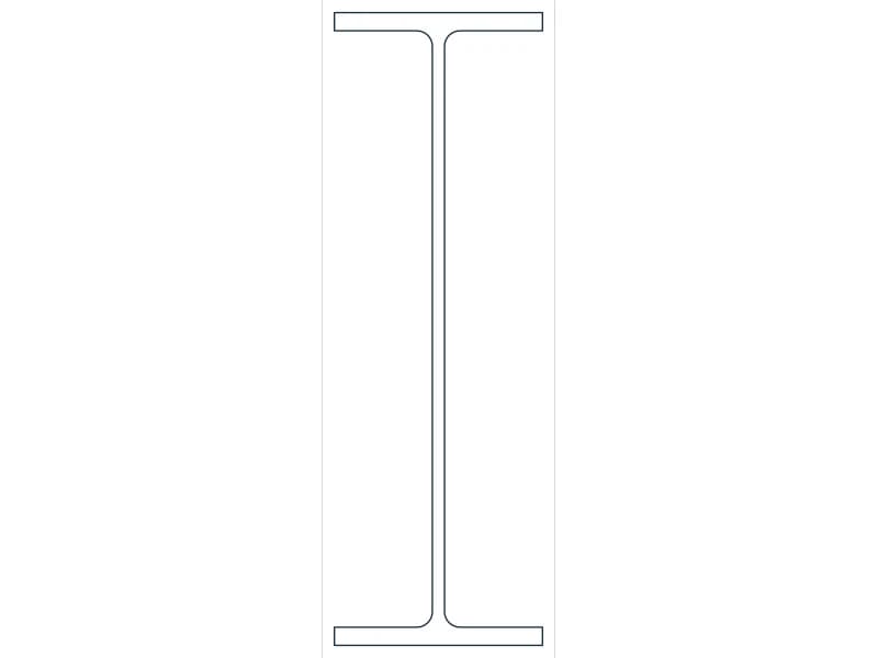 W12X19 Steel Section CAD block — line drawing preview of the DWG file