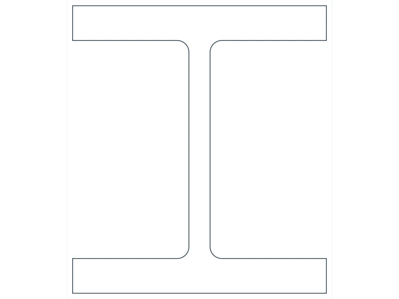 W12X190 Steel Section CAD block — line drawing preview of the DWG file