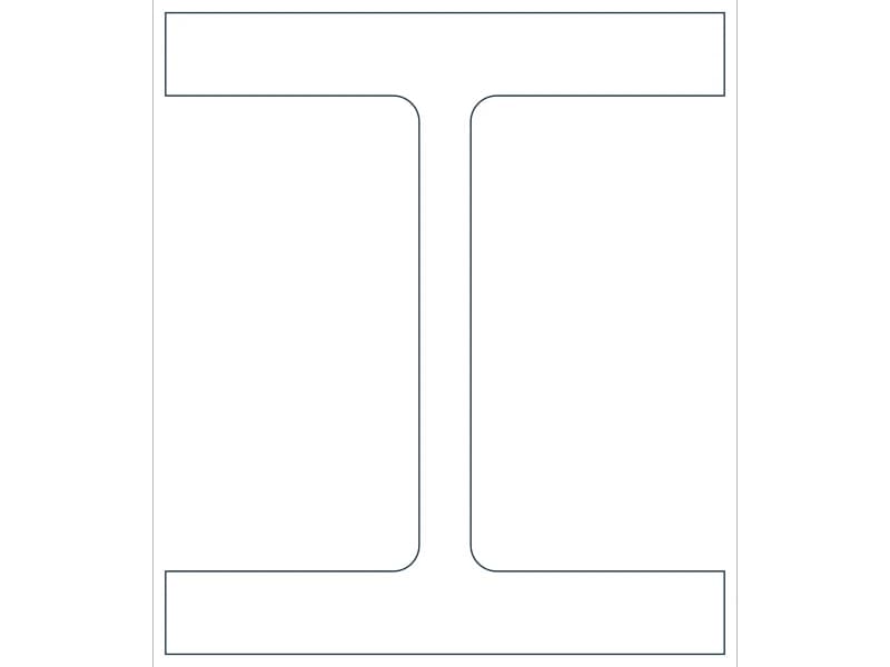 W12X210 Steel Section CAD block — line drawing preview of the DWG file