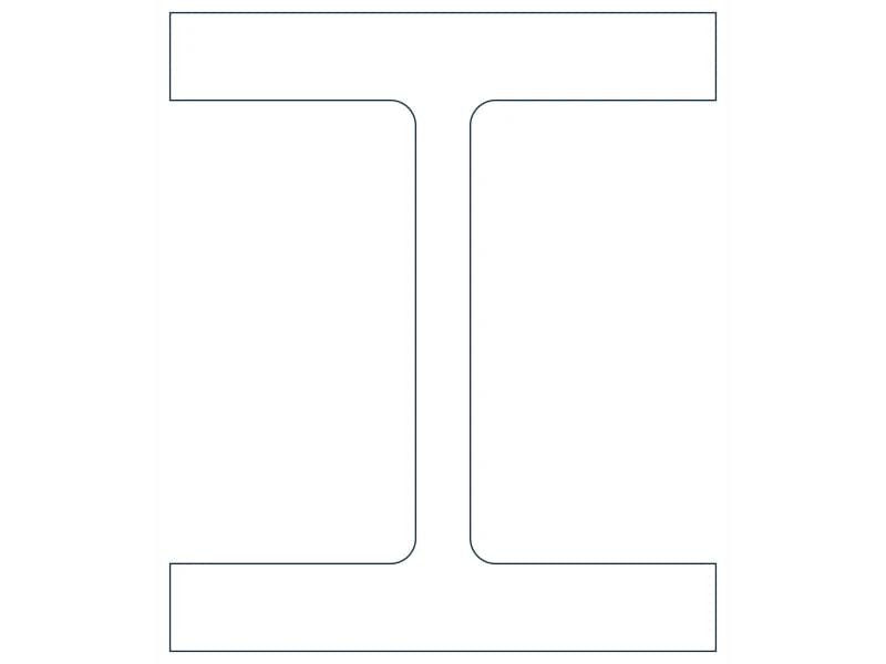 W12X230 Steel Section CAD block — line drawing preview of the DWG file